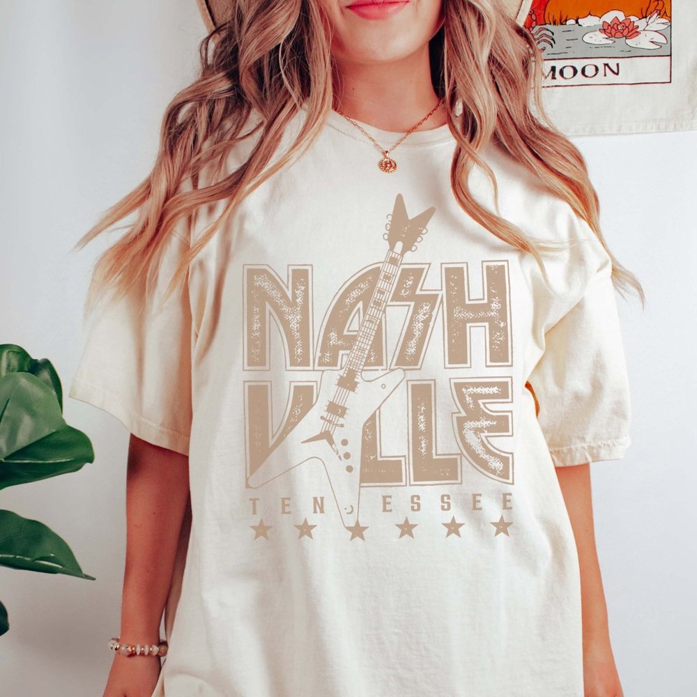 Nashville Tennessee Guitar Comfort Color Tee