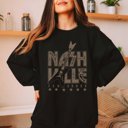 Large Black Nashville Tennessee Guitar Sweatshirt