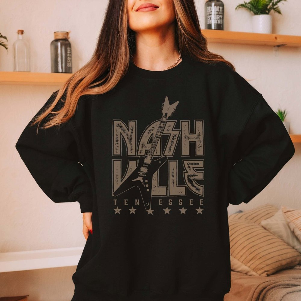 Nashville Tennessee Guitar Sweatshirt