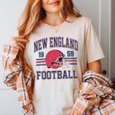 2X Natural New England Football Bella Graphic Tee