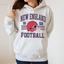 2X Ash New England Football Graphic Hoodie