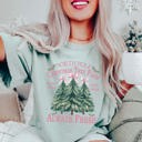  North Pole Christmas Tree Farm Comfort Color Graphic Tee