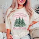 2X Ivory North Pole Christmas Tree Farm Comfort Color Graphic Tee