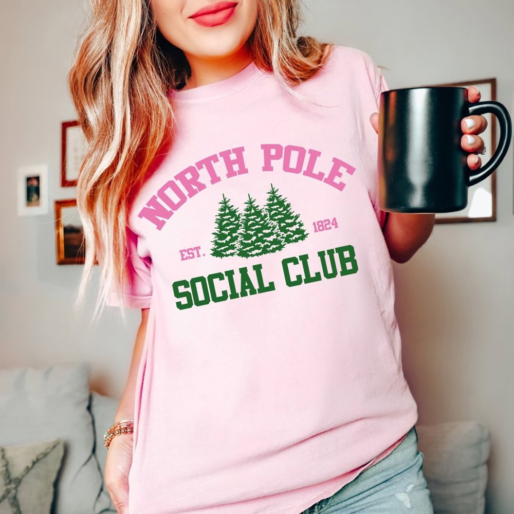 North Pole Social Club Comfort Colors Tee