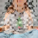 Large Natural Oh Christmas Tree Red Striped Bow Bella Graphic Tee