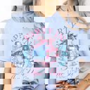 2X Light Blue Party In The USA Flag Disco Ball Graphic Tee