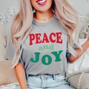 2X Grey Peace and Joy Comfort Colors Tee