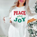 2X White Peace and Joy Comfort Colors Tee