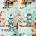 Medium Mint Pencil Christmas Tree With Bow Bella Graphic Tee