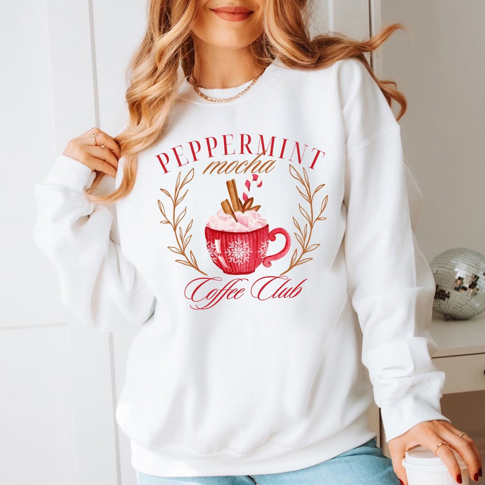 Peppermint Mocha Social Club Graphic Sweatshirt