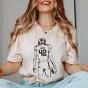  Personalized Football Player Bella Graphic Tee