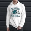 2X White Philadelphia Football Graphic Hoodie