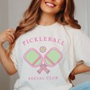 Large Ivory Pickleball Social Club Comfort Color Tee