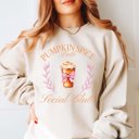  Pumpkin Spice Latte Social Club Graphic Sweatshirt