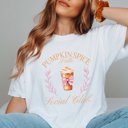 Large White Pumpkin Spice Latte Social Club Comfort Color Graphic Tee