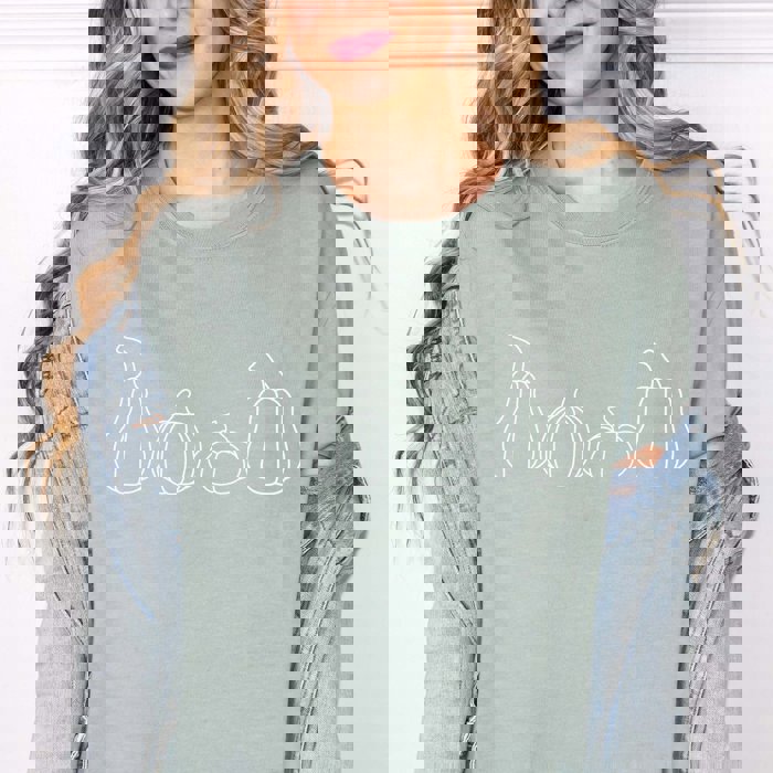 Pumpkins In A Row Comfort Color Graphic Tee