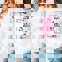 2X White Queen Of Hearts Graphic Sweatshirt Front & Back Design