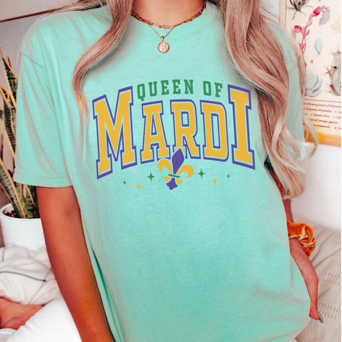 Queen of the Mardi Comfort Color Tee