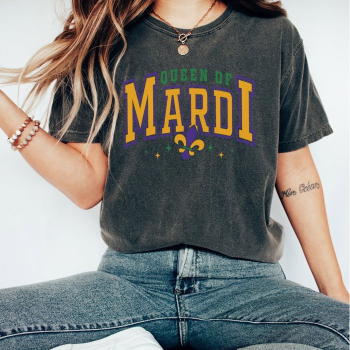 Queen of the Mardi Comfort Color Tee