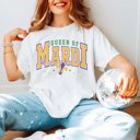 Large White Queen of the Mardi Comfort Color Tee