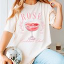 Large Ivory Rose' All Day Cocktail Club Comfort Color Tee