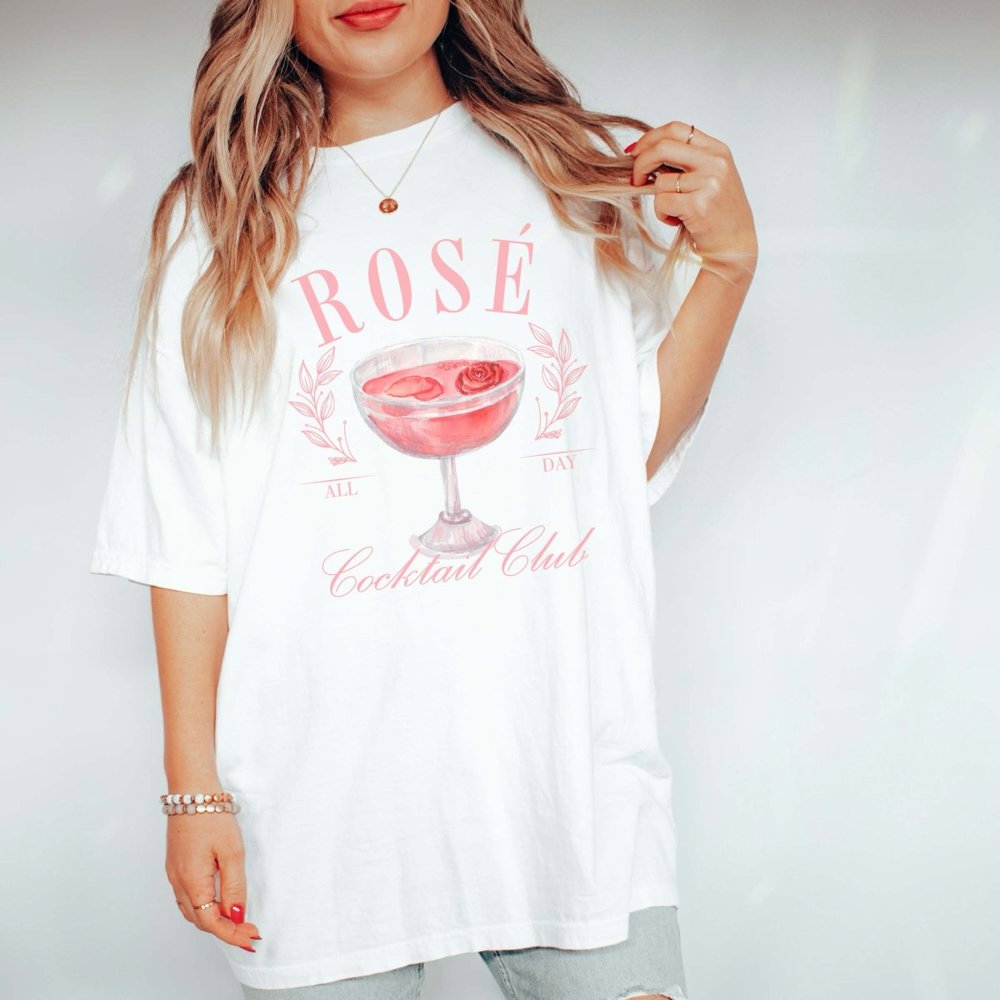 Rose' All Day Cocktail Club Comfort Color Tee