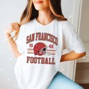 2X White San Francisco Football Bella Graphic Tee