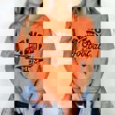 Small Heather Orange Custom Senior Football Mom Graphic Tee with Football Players Number – Bella