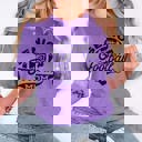 Small Heather Purple Custom Senior Football Mom Graphic Tee with Football Players Number – Bella