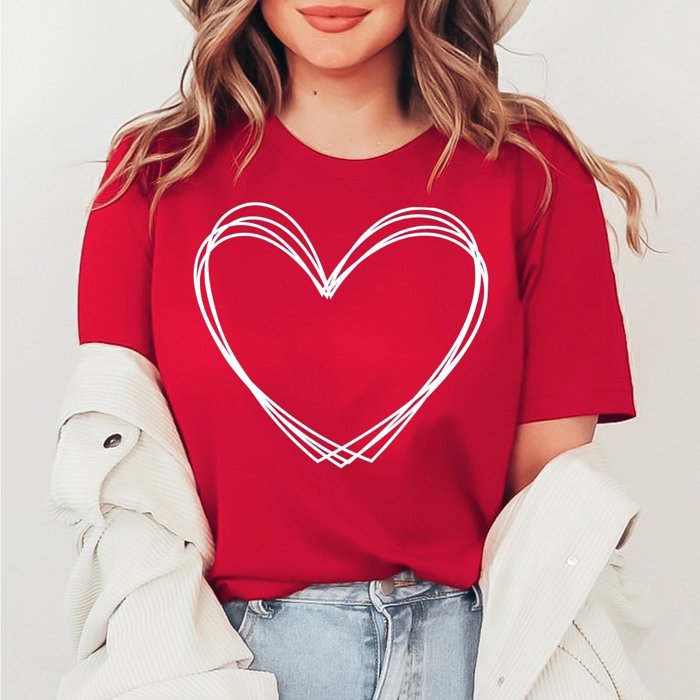 Sketch Heart Bella Graphic Tee