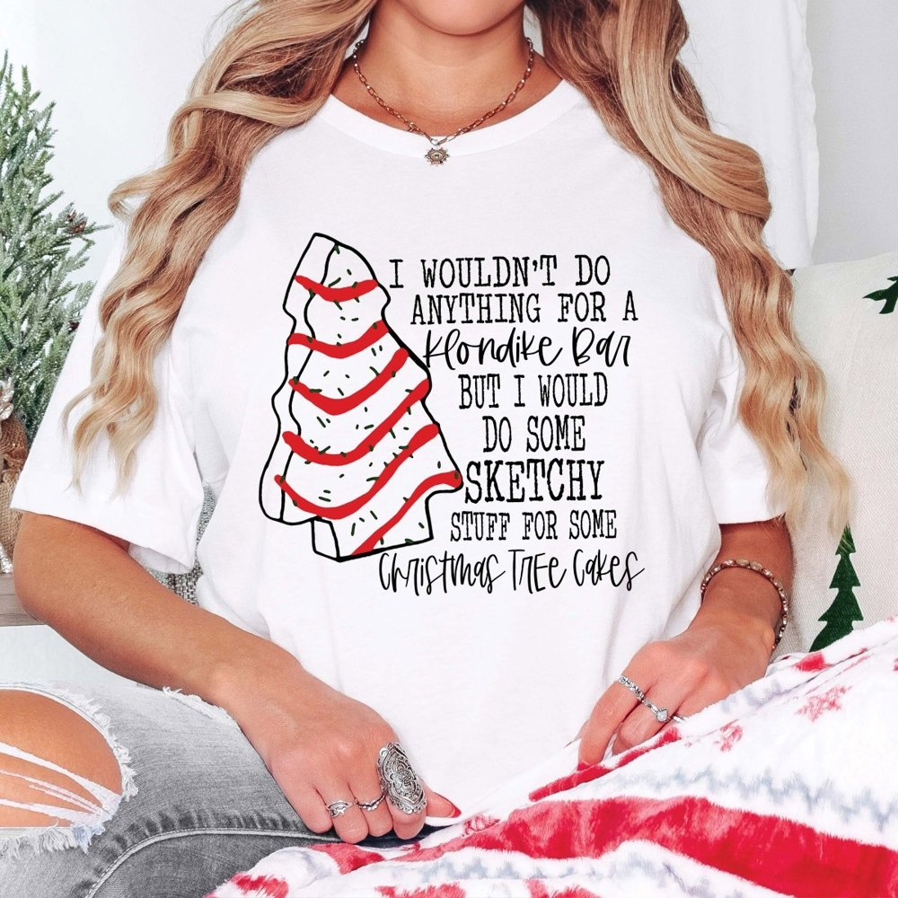 Sketchy Stuff Christmas Tree Cakes Bella Graphic Tee