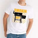 Medium White Smokin' Hot Grilling Graphic Tee