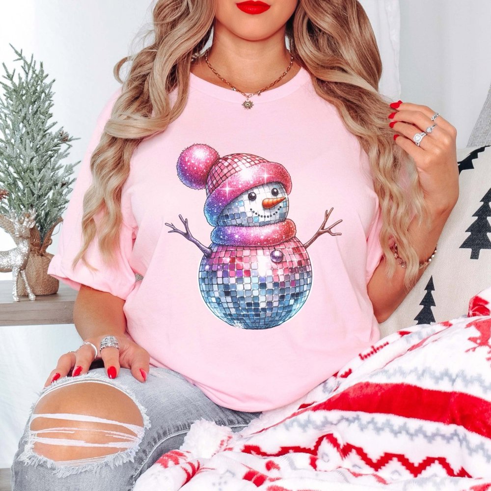 Snowman Disco Bella Graphic Tee