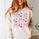  Soccer And Bows Collage Sweatshirt