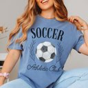 Large Blue Jean Soccer Athletic Club Comfort Color Tee