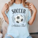 Large Chambray Soccer Athletic Club Comfort Color Tee