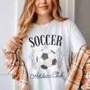 2X White Soccer Athletic Club Comfort Color Tee