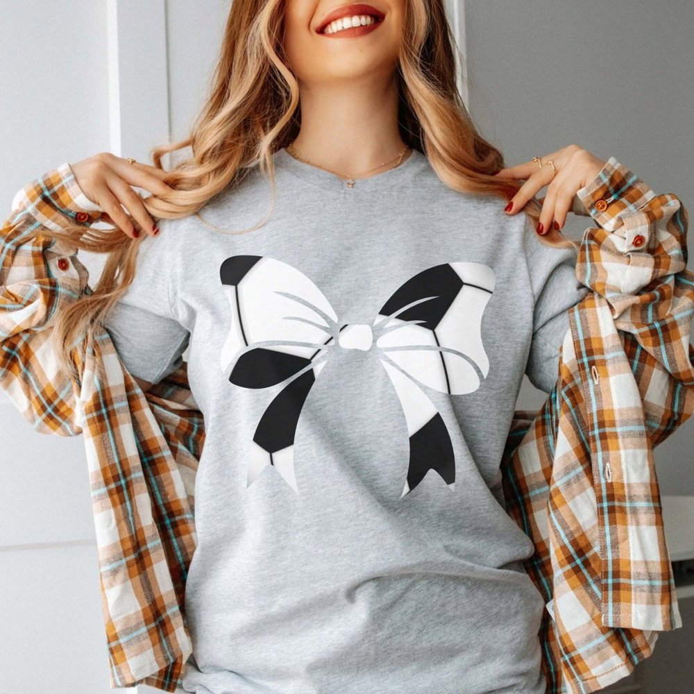 Soccer Large Bow Tee