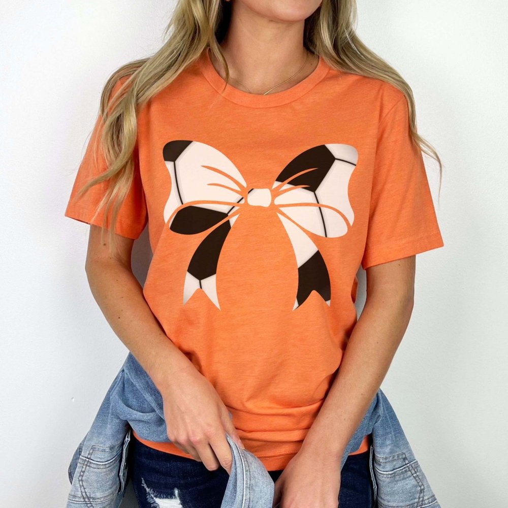 Soccer Large Bow Tee