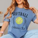 Large Blue Jean Softball Athletic Club Comfort Color Tee