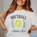 Large Ivory Softball Athletic Club Comfort Color Tee