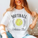 2X White Softball Athletic Club Comfort Color Tee