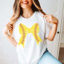  Softball Large Bow Tee