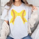 Large Ash Softball Large Bow Tee