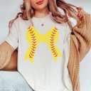 2X Natural Softball Large Bow Tee