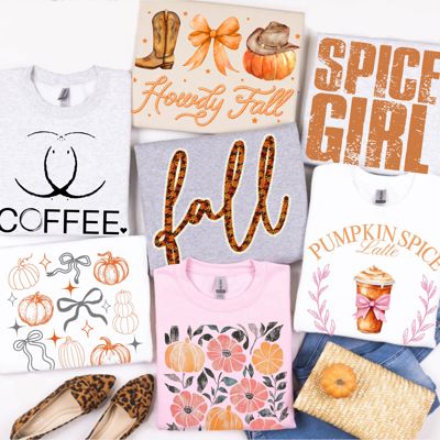 Spice Girl Cozy Fall Crewneck Sweatshirts | Pumpkin Spice, Coffee Weather, Howdy Fall & Pumpkin Bow Pulloverspice Girl Crewneck Sweatshirts 