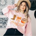 Small Pink Spice Girl Cozy Fall Crewneck Sweatshirts | Pumpkin Spice, Coffee Weather, Howdy Fall & Pumpkin Bow Pulloverspice Girl Crewneck Sweatshirts 