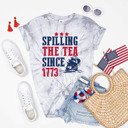 XL Silver Fourth of July Tie Dye Graphic Tees | America | USA | Spilling the Tea | Seventeen 76