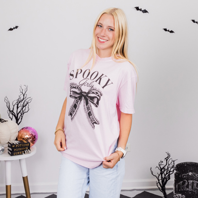 Spooky Girly Bow Bella Graphic Tee