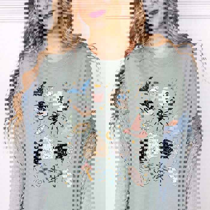 Spooky Season | Cold Brew Witch | Halloween Skeleton & Ghost Tees | Comfort Colors